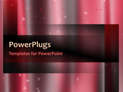 PowerPoint Template - Wedding video template of flowing red and pink gradients as heart shapes fall from the sky.